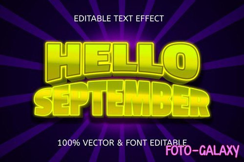 Hello september editable text effect vol 2