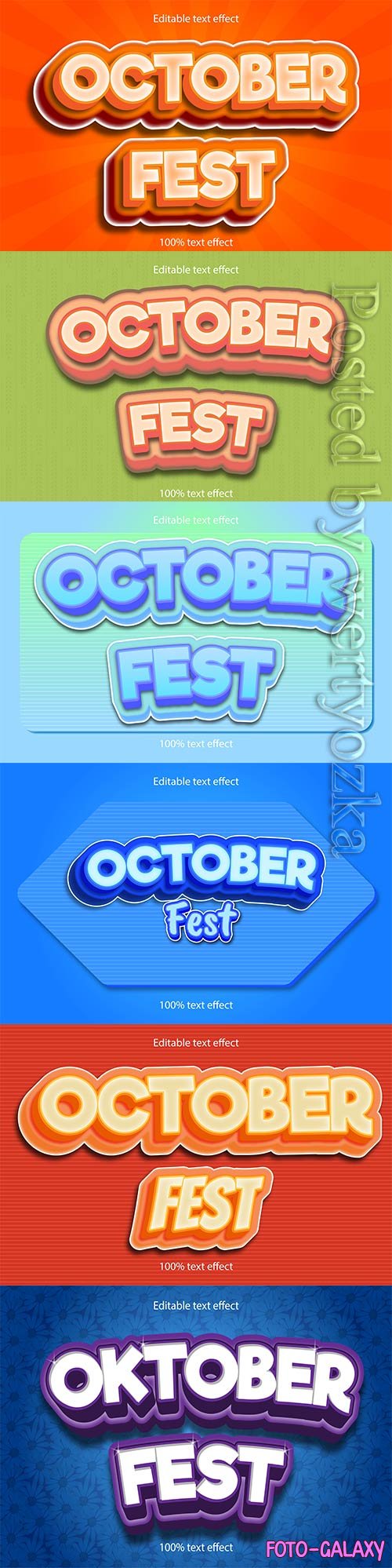 October fest editable text effect vol 5