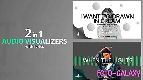 Music Visualizer Modern With Lyrics 755 - Project for After Effects