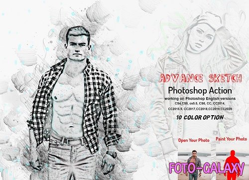 Advance Sketch Photoshop Action - 5956234