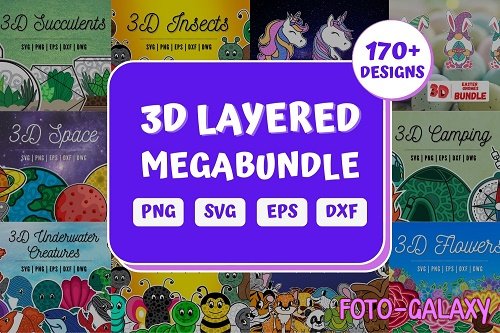 3D Layered SVG Bundle | Megabundle | Mandala - 1365713