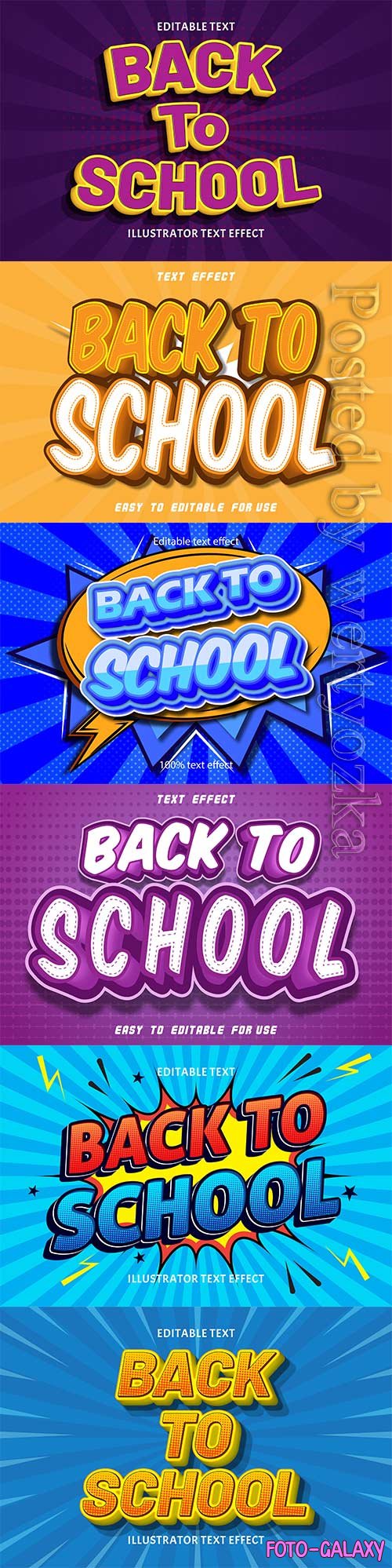 Back to school editable text effect vol 9