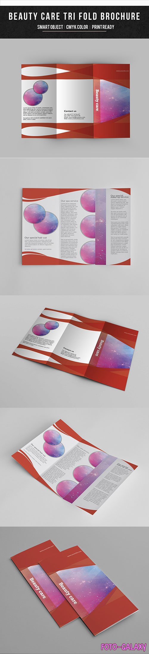 Red Bordered Brochure Layout