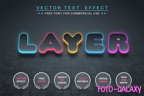 Color Layer - editable text effect - 6350116