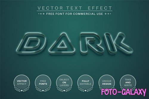 Dark green - editable text effect - 6350959