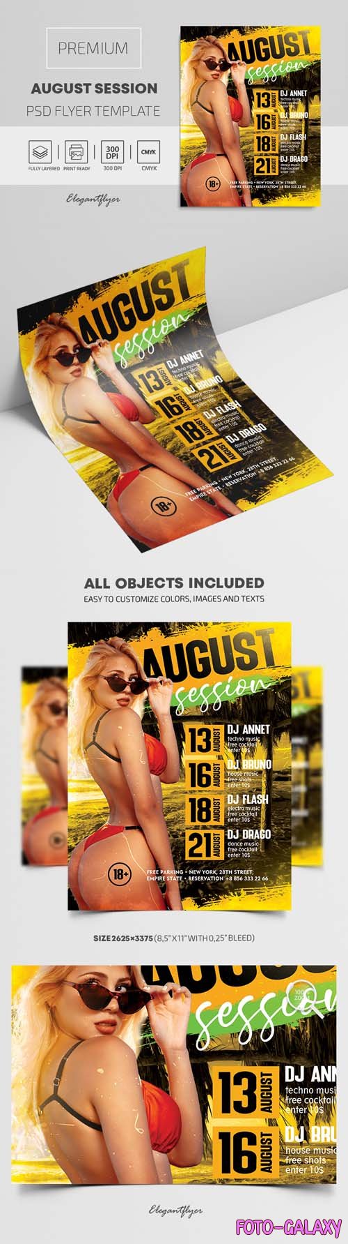 August Session  Premium PSD Flyer Template