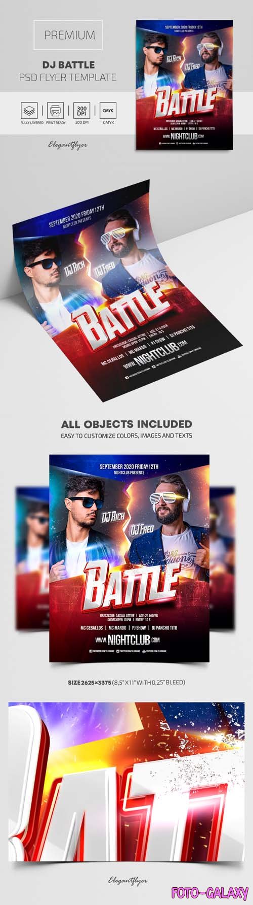 DJ Battle Premium PSD Flyer Template