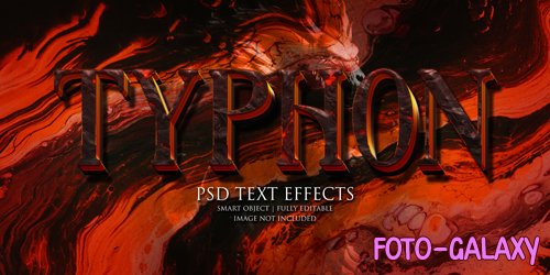Typhon text effect Premium Psd