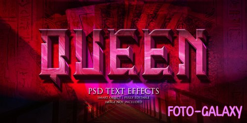Queen text effect Premium Psd