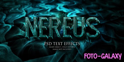 Nereus text effect Premium Psd