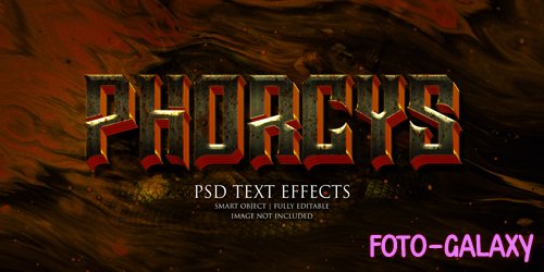 Phorcys text effect Premium Psd