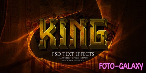 King text effect Premium Psd