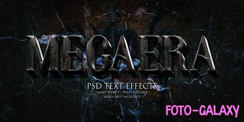 Megaera text effect Premium Psd