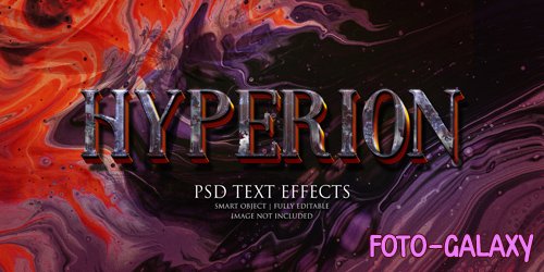 Hyperion text effect Premium Psd