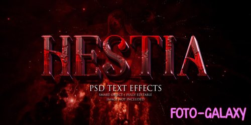 Hestia text effect Premium Psd