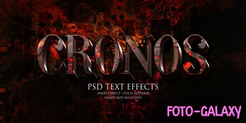 Cronos text effect Premium Psd