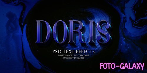 Doris text effect Premium Psd