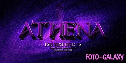 Athena text effect Premium Psd