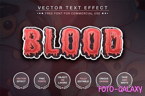Blood - editable text effect - 6439647