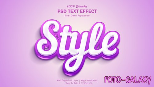 Stylish and colorful psd editable 3d text effect Premium Psd