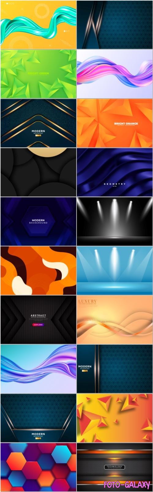 Set abstract vector background