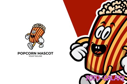 Popcorn Logo Mascot design templates