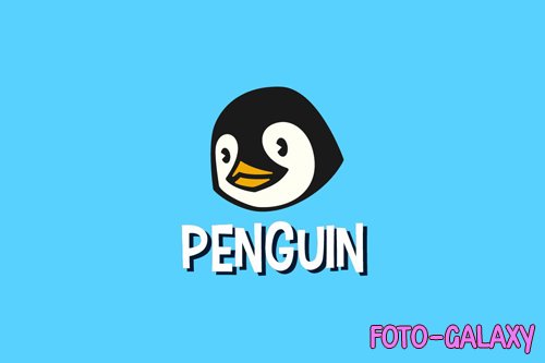 Penguin Retro Cartoon Logo design templates