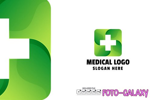 Abstract Medical Gradient Colorful design template
