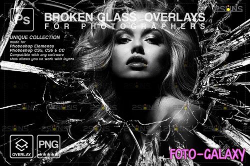 Broken Glass Photoshop Overlay & Halloween Photoshop overlay V4 - 1447944