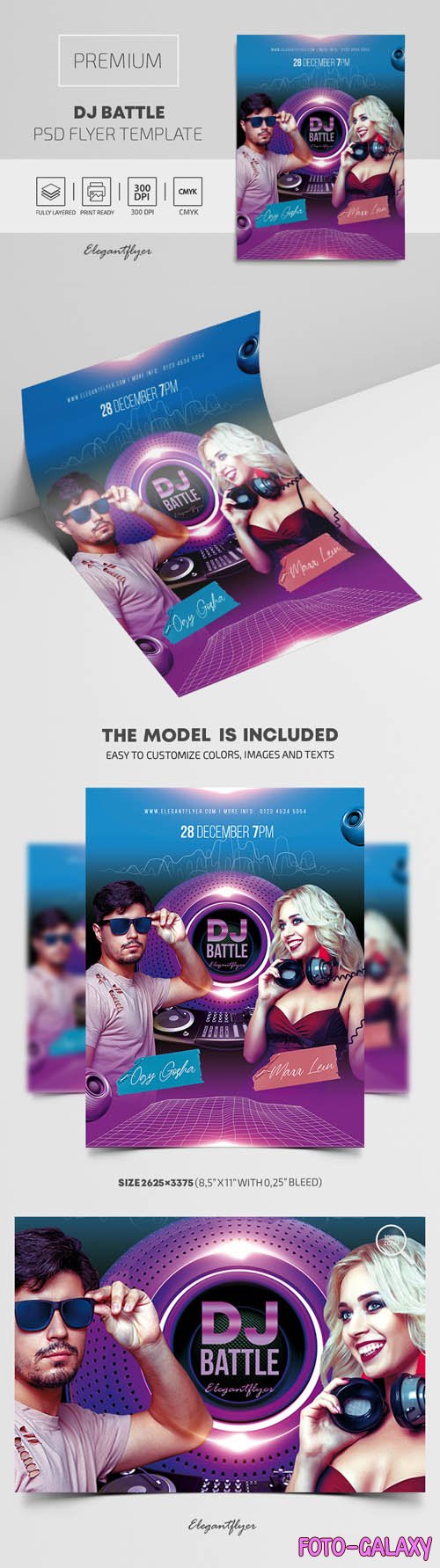 DJ Battle Premium PSD Flyer Template