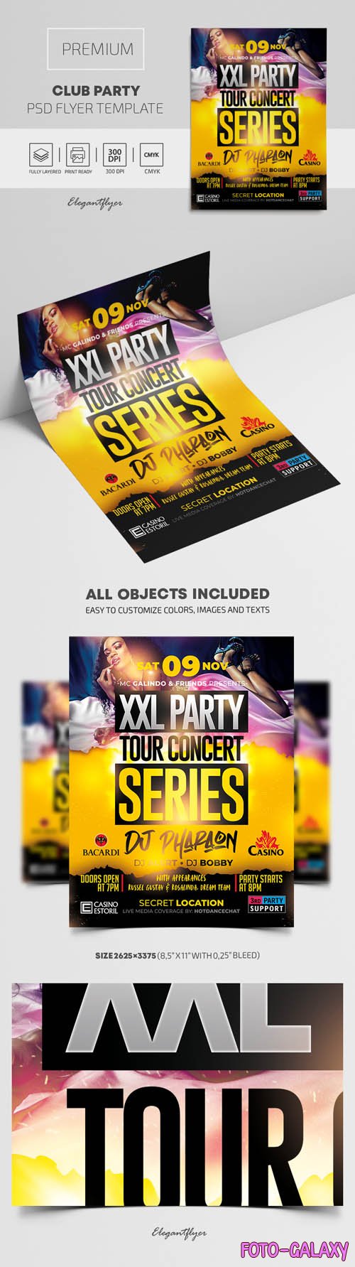 Club Party Premium PSD Flyer Template