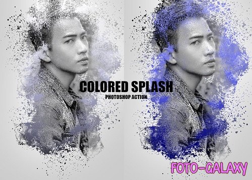 Colored Splash Photoshop Action - 6218972