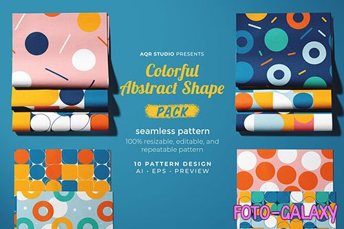 Colorful Abstract Shape - Seamless Pattern