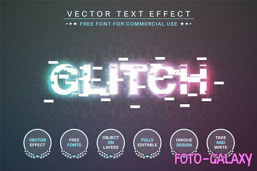 Glitch - Editable Text Effect - 6568510