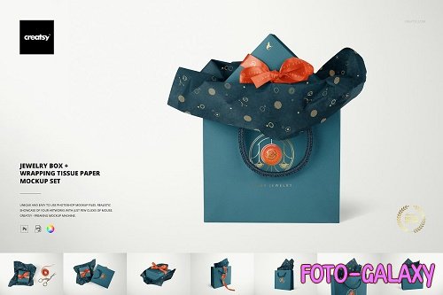 Jewelry Wrapping Tissue Paper Mockup - 2142965
