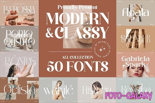 Mega Bundle 50 Modern Font - 6274294