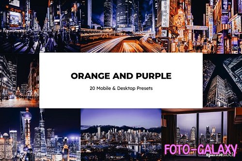 20 Orange & Purple Lightroom Presets - 6550067