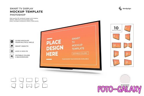 Smart TV Display Mockup Template Bundle - 1644338