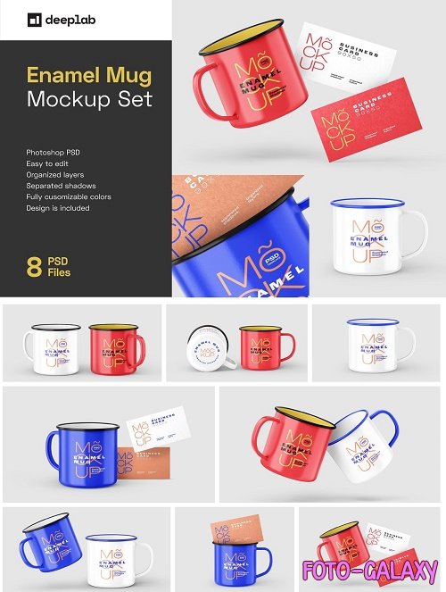 Enamel Mug Mockup Set - 6459205