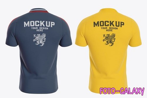 Mens Sports T-shirt Mockup. Back Side