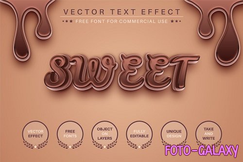 Sweet chocolate - Editable Text Effect - 6636819