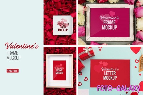 Valentine's Card and Frame Mockup - 5UPZ7VS