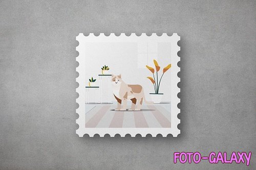 Mailo Stamp Mockup Scene - 6686925