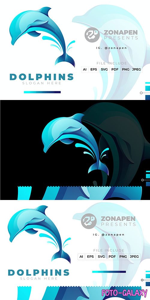 Dolphins Gradient Logo