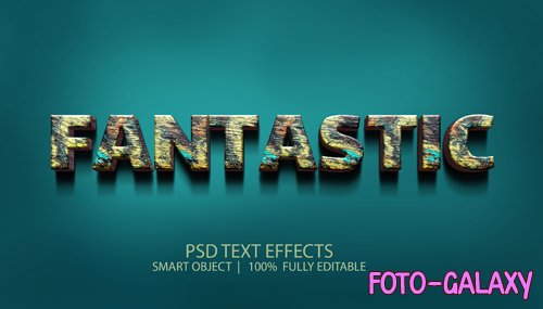 Fantasi rusty bold texture psd text effect