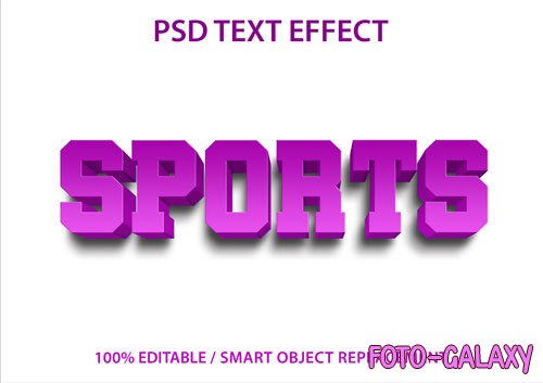 Editable text effect sports premium psd