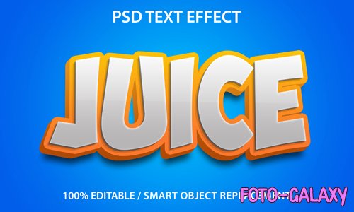 Editable text effect juice premium psd