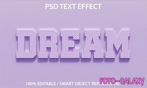 Editable text effect dream premium psd