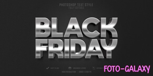 Black friday 3d text style effect premium psd