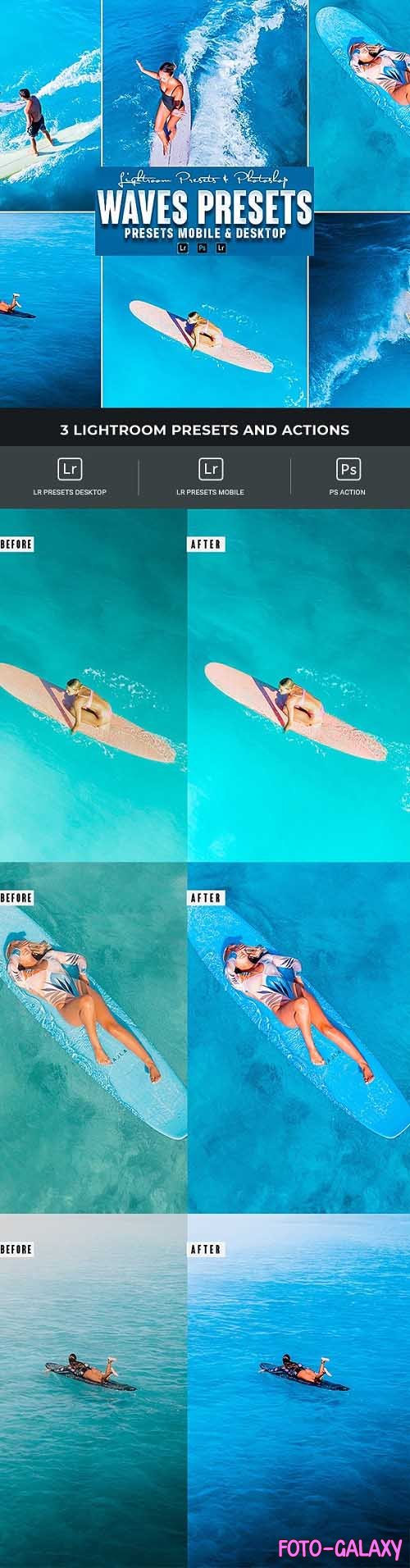 Waves Presets Photoshop Action & Lightrom Presets - 35075071